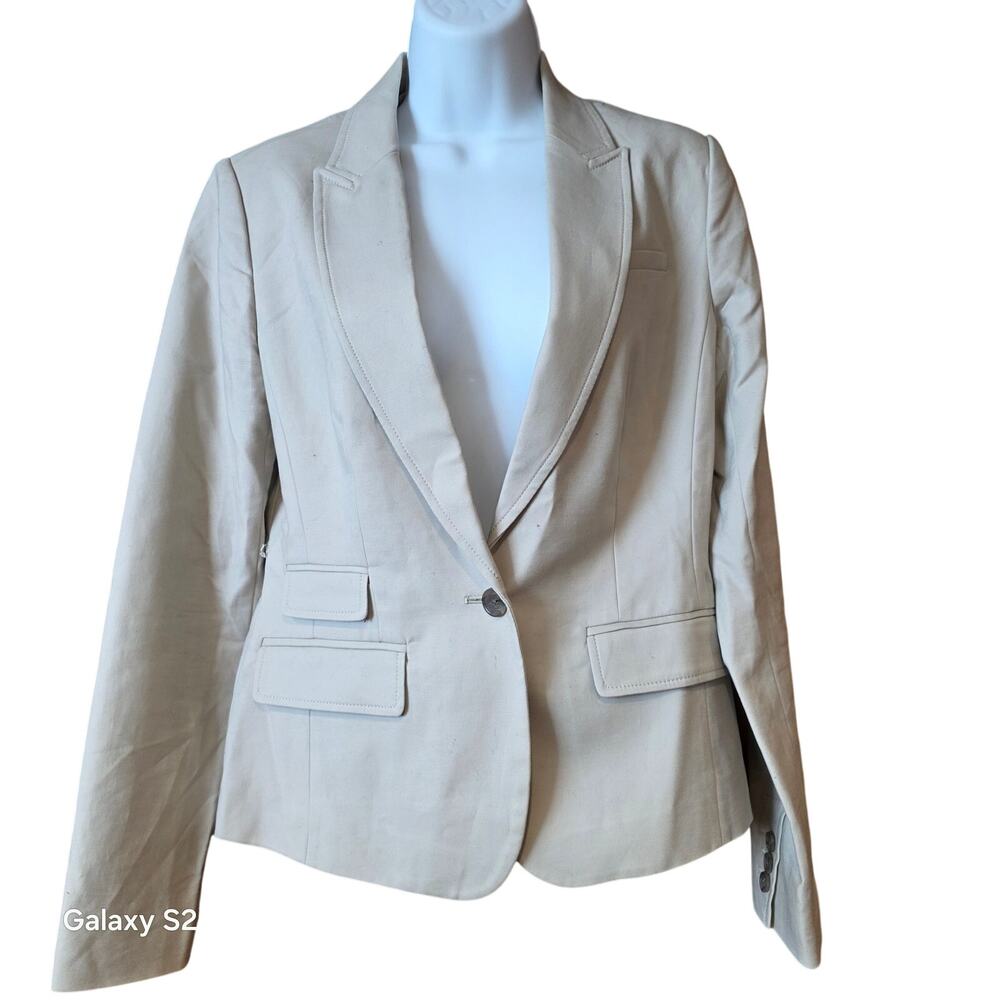 EUC Banana Republic lined, nude, smart, sleek, single button close blazer sz 4